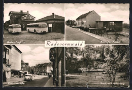 AK Radevormwald, Kaiserstrasse Mit Geschäft U. Apotheke, Bahnhof, Berufsschule  - Radevormwald