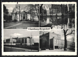 AK Hamburg-Bergedorf, Schloss, Bethesdakrankenhaus, Sternwarte  - Bergedorf