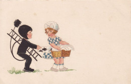 Chimney Sweeper And Laundress . Ramoneur Et Blanchisseuse . Enfants Humour - 1900-1949