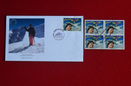 1999 Bolivia Fdc + Block 4 Signed B. Guarachi First Boliviano To Ascent Everest Bolivie Himalaya Mountaineering Escalade - Klimmen