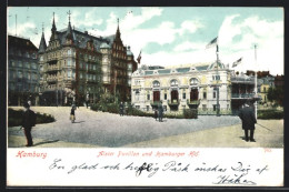 AK Hamburg-Neustadt, Hotel Hamburger Hof Und Cafe Alster-Pavillon  - Mitte