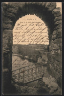 AK Halle A. S., Blick Von Der Burg Giebichenstein Auf Stahlbrücke Mit Fachwerkbogen  - Sonstige & Ohne Zuordnung