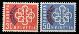 SUISSE      -    EUROPA  .   1959 .   Y&T N° 632 à 633 **.  Cote 40,00 Euros - 1959