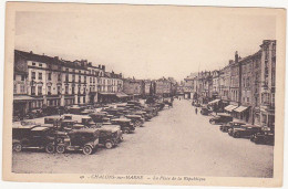 51 - CHALONS-sur-MARNE - Années 20-30 - La Place De La République ( Voitures) - Châlons-sur-Marne