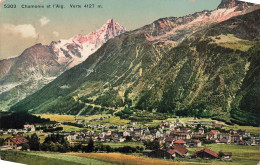 FRANCE - Chamonix Et L'Aig. Verte - Colorisé - Carte Postale Ancienne - Chamonix-Mont-Blanc