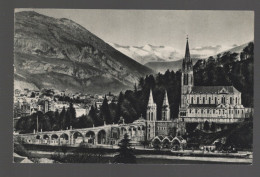 CPA - 65 - Lourdes - La Basilique Et Le Pic Du Jer - Circulée En 1955 - Lourdes