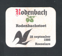 Bierviltje - Sous-bock - Bierdeckel    RODENBACH - RODENBACHSTOET ROESELARE 1986   (B 1593) - Beer Mats