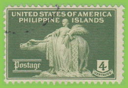 Voyo USA PHILIPPINES 4c 1935 Mi#PH 460  (o) Used - Woman And Carabao - Filipinas