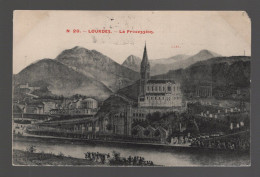 CPA - 65 - Lourdes - La Procession (gravure) - Circulée En 1908 - Lourdes