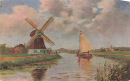 ARTS - Peintures Et Tableaux - Un Village Au Bord De La Rivière  - Carte Postale Ancienne - Schilderijen