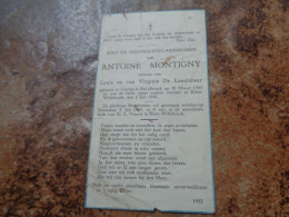 Doodsprentje/Bidprentje  ANTOINE MONTIGNY   Choisy-le-Roi (Seine) 1943 Willebroek (Zntje Louis & Virginie De Landtsheer) - Godsdienst & Esoterisme