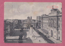 Taranto, Piazza Della Vittoria- Standard Size; Divided Back, Ed. Ettore De Pace-Taranto. Cancelled And Mailed - Taranto