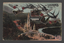 CPA - 65 - De Lourdes, Portez-lui Mes Souhaites, Mes Voeux, Mes Prières - Hirondelles - Circulée En 1931 - Lourdes