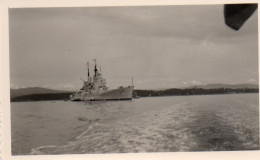 Photographie Vintage Photo Snapshot Militaire Marine Croiseur Russe  - Guerre, Militaire