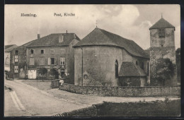 CPA Heming, Post, L'Église  - Autres & Non Classés