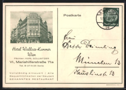 AK Wien, Hotel Wallace-Kummer, Bes. Karl Gollwitzer, Mariahilferstrasse 71a  - Autres & Non Classés