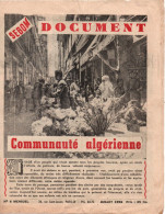 GUERRE ALGERIE PRESSE JOURNAL SEBOM DOCUMENT  1956  COMMUNAUTE ALGERIENNE - Documents