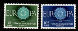 TURQUIE    -    EUROPA    -   1960 .   Y&T N° 1567 à 1568 ** - 1960