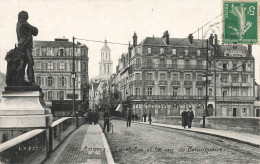 ANGERS : LA STATUE ET LA RUE DE BEAUREPAIRE - Angers