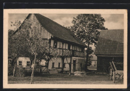 AK Giersdorf, Altes Fachwerkhaus  - Schlesien