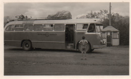 Photographie Vintage Photo Snapshot Norvège Norway Norge Narvik Tromsö Car Bus - Eisenbahnen