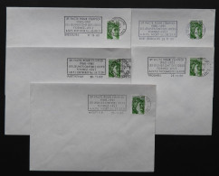 Lot D'enveloppes Avec Sabine Roulette N°2101 Variété Phospho Quasiment Absent  // B 63 - Storia Postale