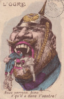 Satirique Kaiser Guillaume II Guerre 1914 Ogre Envoi à Montigny Cher Aux Clous - Satiriques