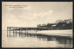 AK Bad Neuhäuser, Strandhalle Und Seesteg  - Ostpreussen