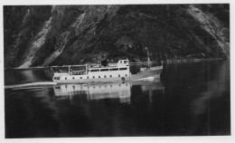 Photographie Vintage Photo Snapshot Norvège Norway Norge Sogn Ferry Boat - Boten