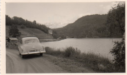 Photographie Vintage Photo Snapshot Norvège Norway Norge Automobile Voiture - Lieux