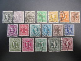 Bizone Nr. 16-33 (ohne 34+35), 1945, Deutscher Druck, Gestempelt - Used