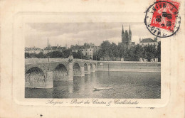 ANGERS : PONT DU CENTRE ET CATHEDRALE - Angers