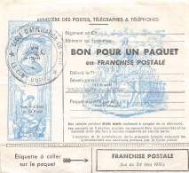 P-24-T.BR-2733 : BON POUR UN PAQUET EN FRANCHISE POSTALE ECOLE APPLICATION DU GENIE. - Lettres & Documents