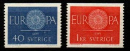 SUEDE      -    EUROPA    -   1960 .   Y&T N° 454 à 455  ** - 1960