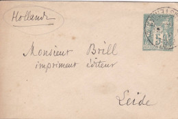 LSC Sage 5c  Pour Leiden Pays Bas   1897  Mignonette - Standard Postcards & Stamped On Demand (before 1995)