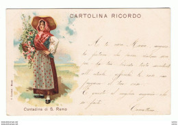 CARTOLINA  RICORDO:  CONTADINA  DI  S. REMO  -  FP - Costumes