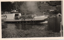 Photographie Vintage Photo Snapshot Norvège Norway Norge Sogn Fjörd Ferry Boat - Lieux