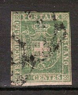 (Fb).Italia.A.Stati.Toscana.1860.-5c Verde Giallastro,usato (129-24) - Toscane
