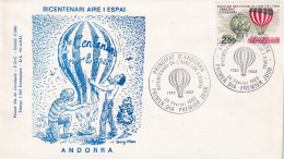 FDC 1983 ANDORRE FR, - Fesselballons
