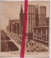 Chicago - Michigan Boulevard - Orig. Knipsel Coupure Tijdschrift Magazine - 1926 - Unclassified