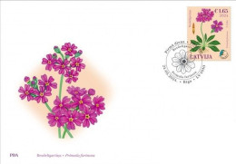 Latvia Lettland Lettonie 2024 Nature Fund Bird’s-eye Primrose Flower FDC - Other & Unclassified