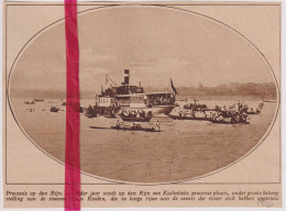 Keulen Köln - Processie Op De Rijn - Orig. Knipsel Coupure Tijdschrift Magazine - 1926 - Unclassified