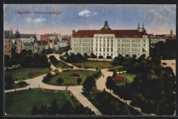 AK Liegnitz, Hindenburg-Platz Aus Der Vogelschau  - Schlesien