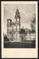 AK Grüssau B. Landeshut I. Schl., Klosterkirche, Benediktinerkloster  - Schlesien