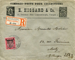 1903 German Levant Istanbul Stamp Dealer To Metz - Altri & Non Classificati