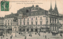 FRANCE - Clermont Ferrand - Statue De Vercingétorix Et Le Théâtre - Animé - Carte Postale Ancienne - Clermont Ferrand