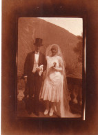 Photographie Vintage Photo Snapshot Mariés Mariage Noces  - Anonymous Persons