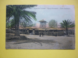 13. MARSEILLE EXOISITION COLONIALE FERME SOUDANAISE COLORISEE - Mostre Coloniali 1906 – 1922