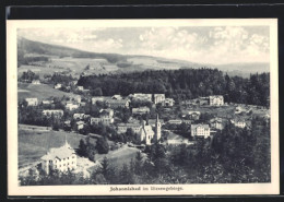 AK Johannisbad Im Riesengebirge, Ortsansicht Mit Kirche  - Tchéquie