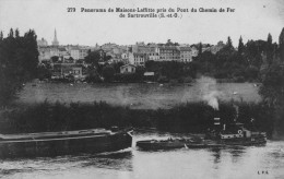 MAISONS-LAFFITTE - Panorama Pris Du Pont Du Chemin De Fer De Sartrouville - Péniche Et Petit Remorqueur - Maisons-Laffitte